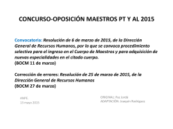 CONCURSO-OPOSICIÓN MAESTROS INGLÉS 2014 - ANPE