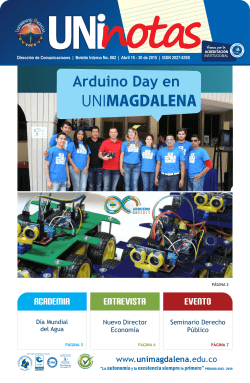 Abril 15 - 30 de 2015 - Universidad del Magdalena