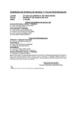 Entrega de Grados y Títulos