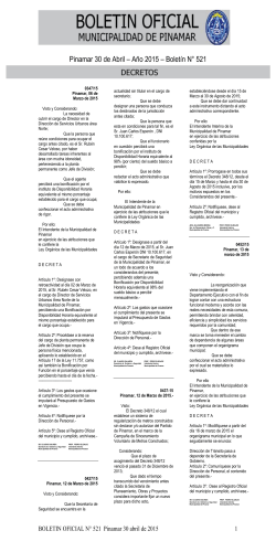 Boletín N° 521 - Gobierno Municipal del Partido de Pinamar