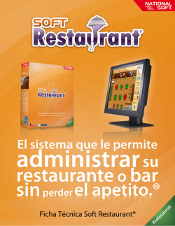 Soft Restaurant ® 8.0 Professional