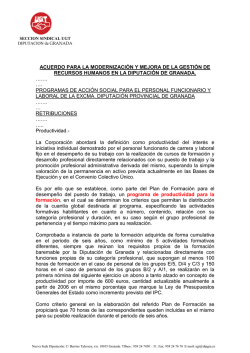 SEXENIOS PRODUCTIVIDAD por Formaci&oacute;n