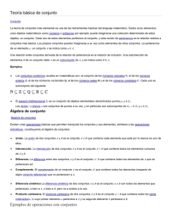 Ejemplos de operaciones con conjuntos