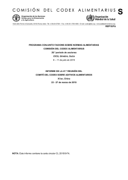 REP15/FA PROGRAMA CONJUNTO FAO/OMS SOBRE NORMAS