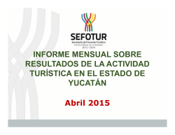 Informe Mensual Turismo Abril 2015