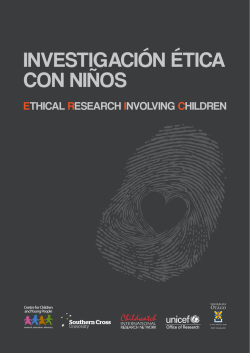 investigaci&oacute;n &eacute;tica con ni&ntilde;os - Ethical Research Involving Children