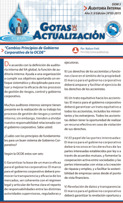 003 - "Cambios Principios de Gobierno Corporativo de la OCDE"