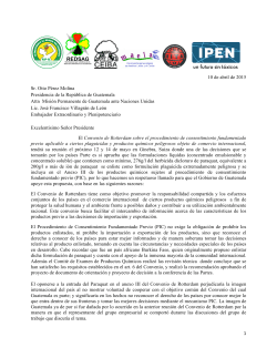 Carta Guatemala paraquat RAPAL