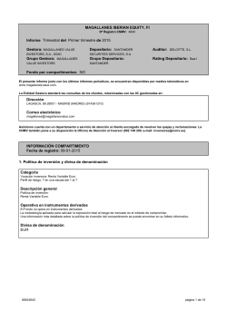 Informe 1&ordm; Trimestre 2015