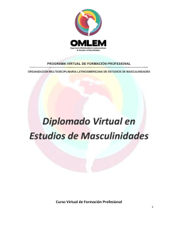 Diplomado Virtual en Estudios de Masculinidades