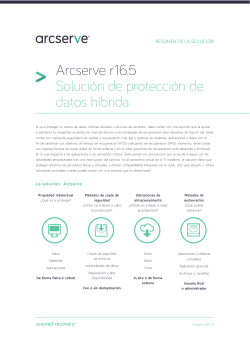 Arcserve r16.5 - Solución de protección de datos híbrida