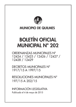 BOLETÍN OFICIAL MUNICIPAL Nº 202