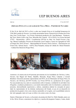 Jornada Ovina en Villa Moll – Partido de Navarro