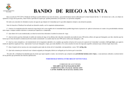 Bando Tandeo - Comunidad de Regantes de Vila-real