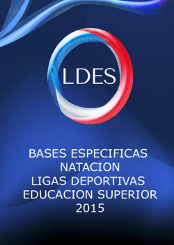 Bases Nacionales Específicas Natacion LDES 2015