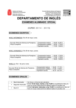 DEPARTAMENTO DE INGLÉS - Escuela Oficial de Idiomas