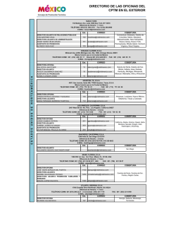 Directorio Oficinas en el Exterior