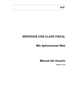 SERVICIOS CON CLAVE FISCAL Mis Aplicaciones Web