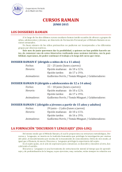 Curso Ramain-Dia-Log. Junio 2015 - Cooperatores Veritatis de la