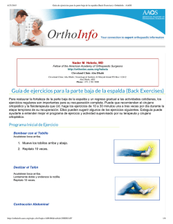 Gu&iacute;a de ejercicios para la parte baja de la espalda