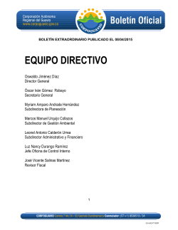 Boletín Extraordinario de Abril - Corporación Autónoma Regional