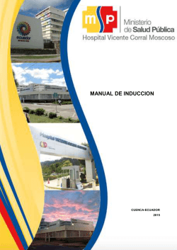 MANUAL DE INDUCCION - Hospital Vicente Corral Moscoso