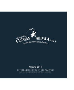 anuario 2014 - Cátedra Libre Germán Abdala UNLP