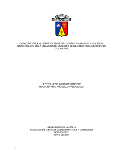 1 capacitación a mujeres víctimas del conflicto armado y violencia