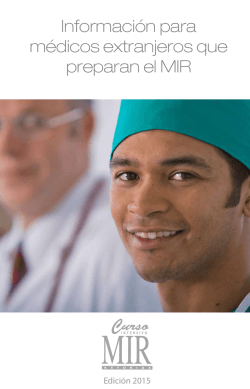 Información para médicos extranjeros que preparan el MIR