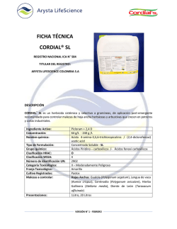 FICHA T&Eacute;CNICA CORDIAL&reg; SL