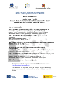 Jornada sobre los Programas europeos para la Ciudadan&iacute;a