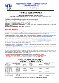 25-4 / Torneo Colegio Ward - CeNARD