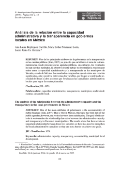 Análisis de la relación entre la capacidad administrativa y la