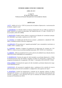 INFORME SOBRE CONSUMO Y DERECHO ABRIL DE 2015 A