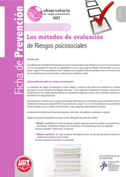 Los métodos de evaluación de riesgos psicosociales