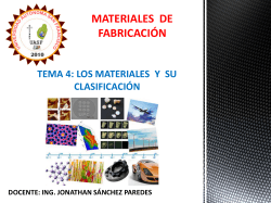 1. clasificación de los materiales.