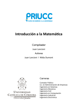 Introducción a la Matemática - Universidad Católica de Córdoba