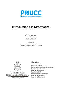 Introducci&oacute;n a la Matem&aacute;tica - Universidad Cat&oacute;lica de C&oacute;rdoba