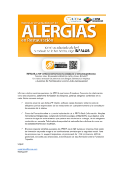 Informar a todos nuestros asociados de APEHA que hemos firmado