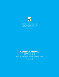 Cuenta Anual 2014 - Universidad Tecnológica Metropolitana