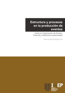 Estructura y procesos en la producción de eventos
