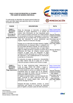 Instructivo general paso a paso Pre Saber