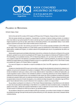 Descargar - XXX Congreso Argentino de Psiquiatría de APSA