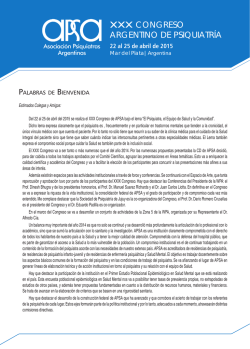 Descargar - XXX Congreso Argentino de Psiquiatría de APSA