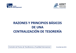 centralización de tesorería