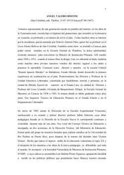 Angel Valero Hostos. Semblanza - Saber UCV