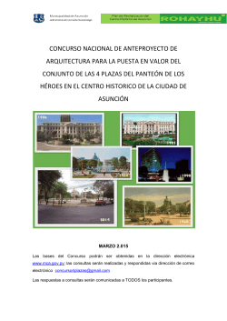 Bases del Concurso - Municipalidad de Asunción