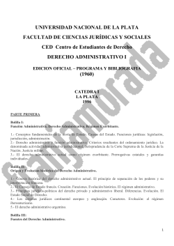 programa cátedra i - Franja Morada Derechos UNLP