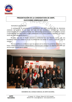 Nuestros candidatos