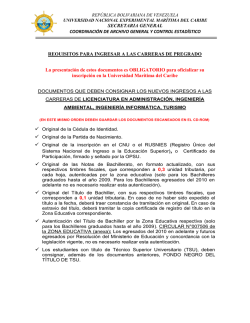 requisitos - Universidad Mar&iacute;tima del Caribe